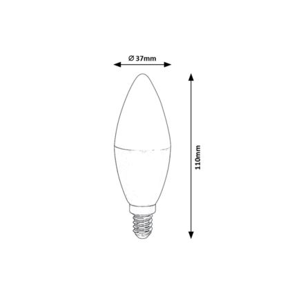 Rabalux - LED RGB dimmbare Glühbirne C37 E14/5W/230V Wi-Fi 3000-6500K