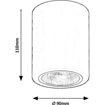 Rabalux - Spotleuchte 1xE27/25W/230V schwarz