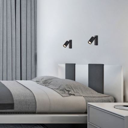 Rabalux - Wandleuchte mit 1xGU10/25W/230V, schwarz