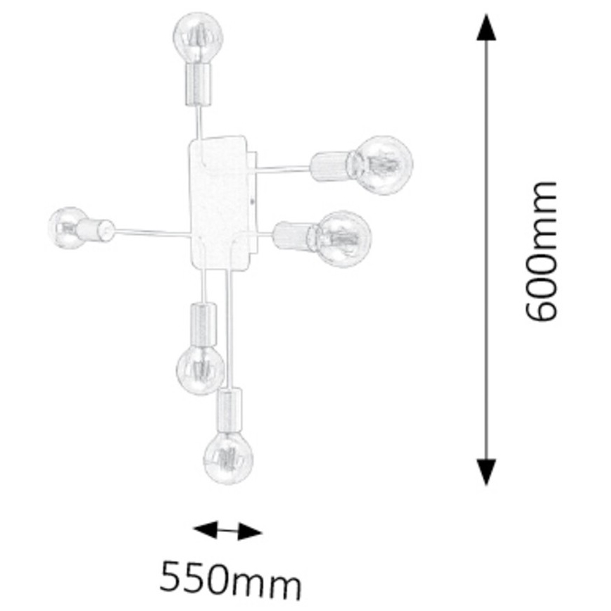 Rabalux - Decken-Kronleuchter 6xE27/15W/230V