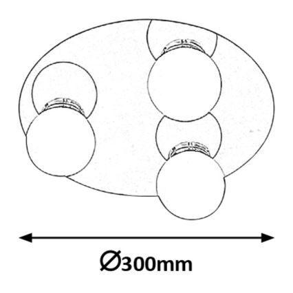 Rabalux - Deckenleuchte für Badezimmer 3xG9/28W/230V IP44 d 30 cm