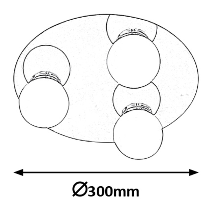 Rabalux - Deckenleuchte für Badezimmer 3xG9/28W/230V IP44 d 30 cm