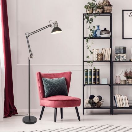 Rabalux - Stehlampe 1xE27/40W/230V schwarz/glänzender Chrom