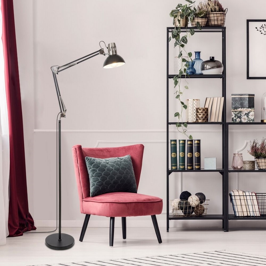 Rabalux - Stehlampe 1xE27/40W/230V schwarz/glänzender Chrom