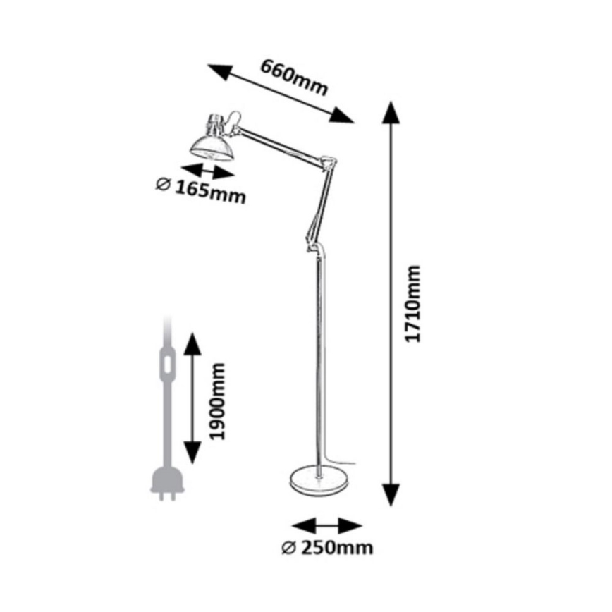 Rabalux - Stehlampe 1xE27/40W/230V Cremefarbe/gold