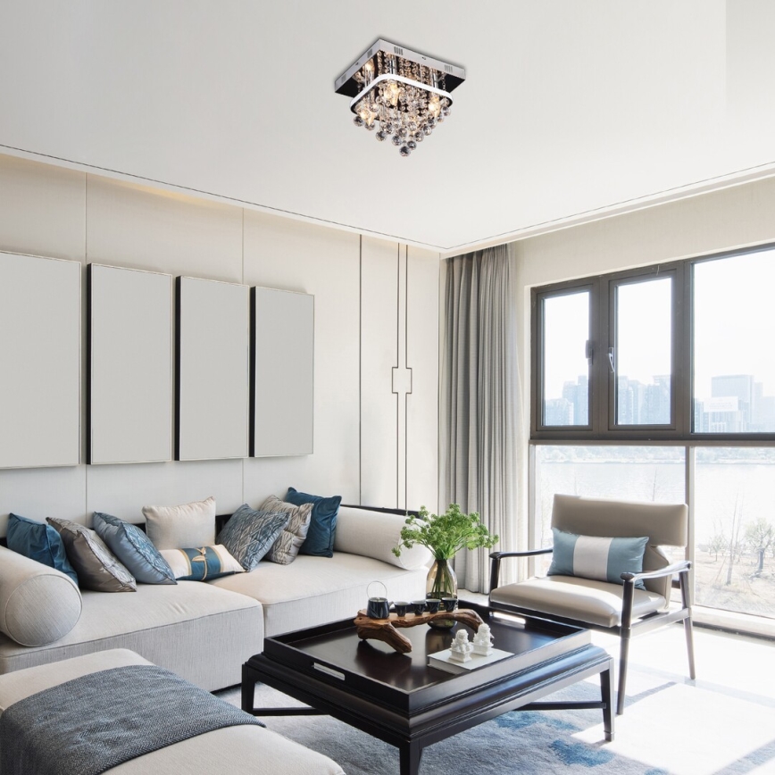 Rabalux - Kristall-Aufbaukronleuchter LED/23W/230V + 4xE14/40W