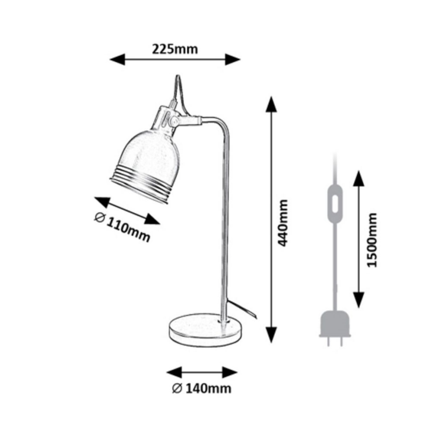 Rabalux - Tischlampe 1xE14/25W/230V schwarz