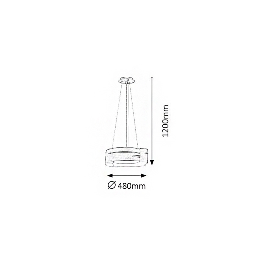 Rabalux 2245 - Kronleuchter BERBERA 3xE27/60W/230V Buche