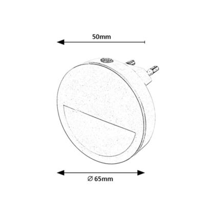 Rabalux - LED-Nachtleuchte mit Dämmerungssensor LED/0,5W/230V 3000K d 65 mm