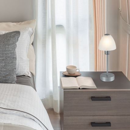 Rabalux - Dimmbarer Tischlampen 1xE14/40W/230V matt Chrom