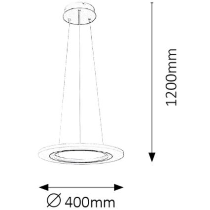 Rabalux 2428 - LED Kronleuchter ADRIENNE LED/20W/230V silber