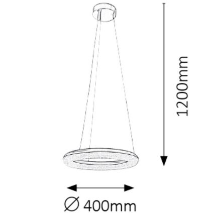 Rabalux - LED dimmbarer Kronleuchter LED/24W/230V