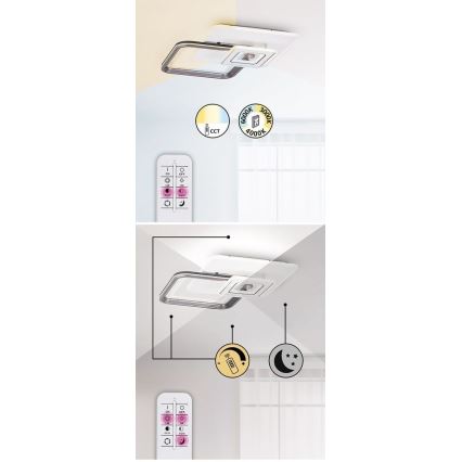 Rabalux - Dimmbarer LED-Aufbaukronleuchter LED/48W/230V 3000K/4000K/6000K + FB