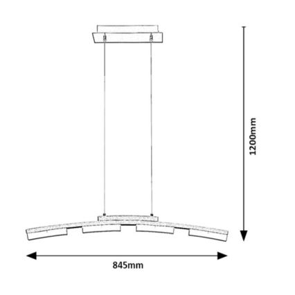 Rabalux - Dimmbarer LED-Hängekronleuchter LED/20W/230V