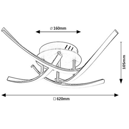 Rabalux - LED Deckenleuchte 4xLED/30W/230V 4000K