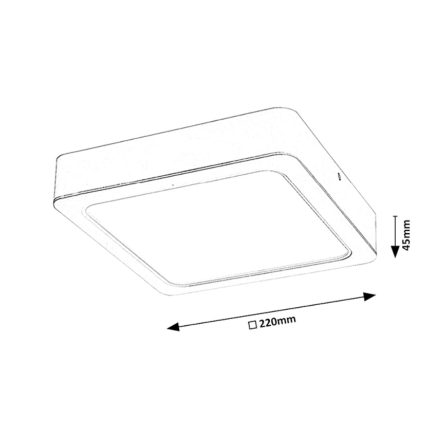 Rabalux - LED-Deckenleuchte LED/24W/230V 22x22 cm