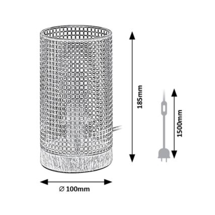 Rabalux - Tischlampe 1xE14/25W/230V Buche