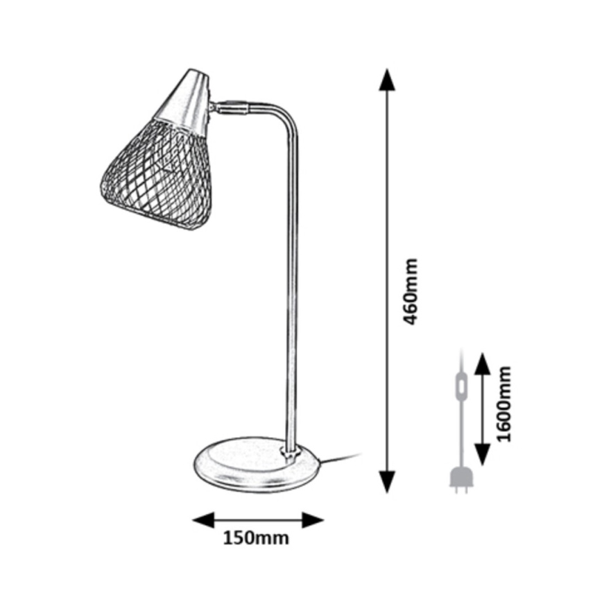 Rabalux - Tischlampe 1xE14/25W/230V schwarz