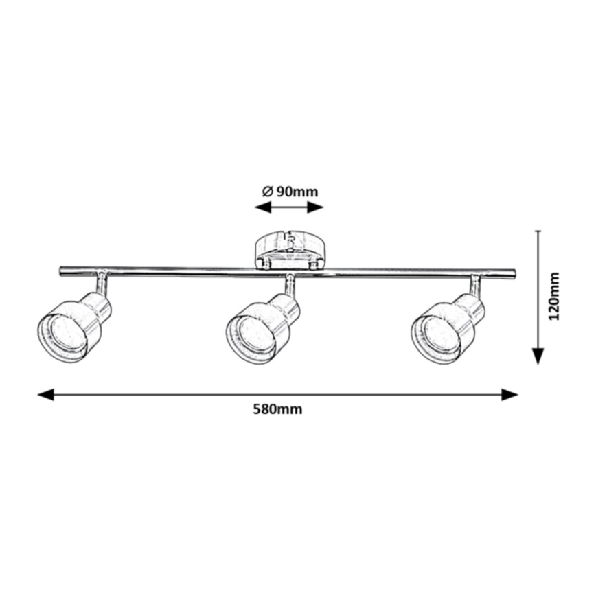 Rabalux - Spotlight 3xGU10/50W/230V