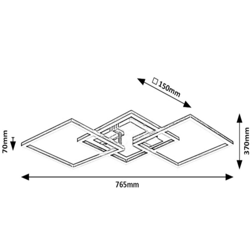 Rabalux - LED Deckenleuchte LED/43W/230V glänzender Chrom 37x76,5 cm
