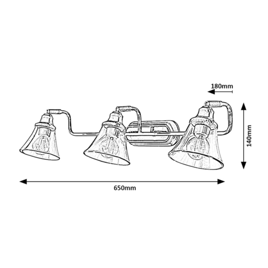 Rabalux - Badezimmer-Einbaustrahler 3xE14/40W/230V IP44
