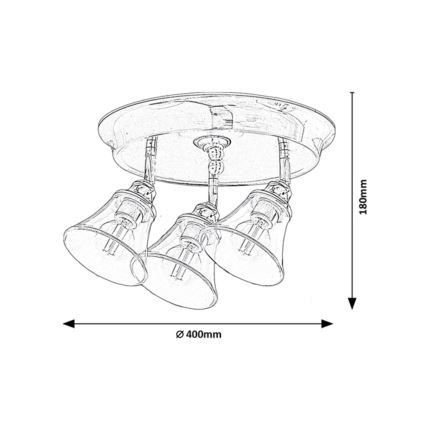 Rabalux - Badezimmer-Spotlight 3xE14/40W/230V IP44