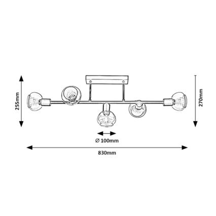 Rabalux - Kronleuchter on a pole 5xE14/40W/230V