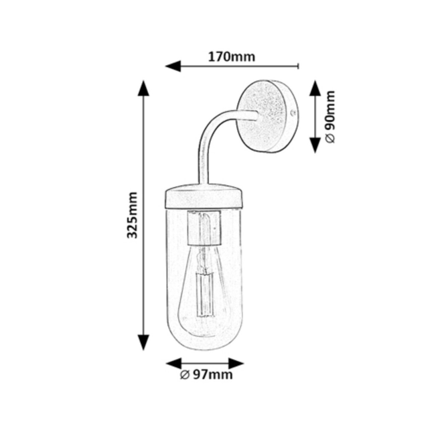 Rabalux - Badezimmer-Wandleuchte 1xE27/60W/230V IP44 glänzender Chrom