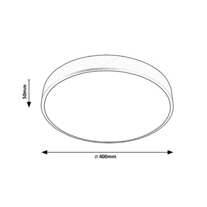 Rabalux - LED Deckenleuchte LED/36W/230V Ø 40 cm schwarz