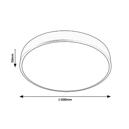 Rabalux - Dimmbare LED-Deckenleuchte LED/60W/230V 60 cm + Fernbedienung