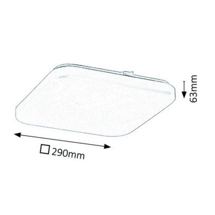 Rabalux - LED-Deckenleuchte 1xLED/20W/230V 29x29 cm