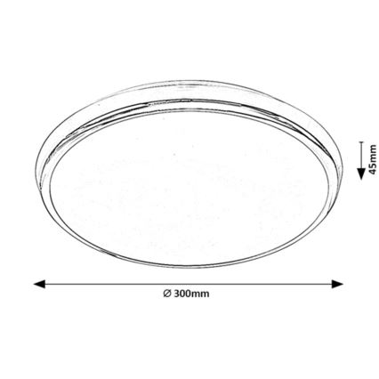 Rabalux - Dimmbare LED-RGB-Deckenleuchte für das Badezimmer LED/18W/230V d 30 cm 3000-6500K IP44 + Fernbedienung