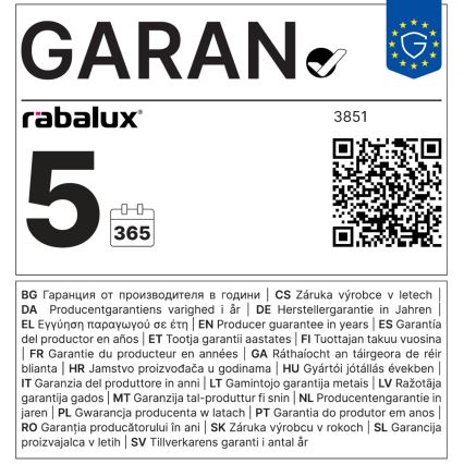 Rabalux - Wandleuchte 1xE27/60W/230V