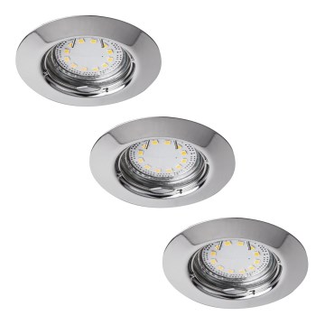 Rabalux - 3er-Set LED Badezimmer-Einbauleuchte 1xGU10/3W/230V IP44