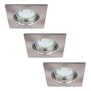 Rabalux - 3er-Set LED-Badezimmer-Einbauleuchten 1x GU10/3W/230V IP44