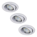 Rabalux - 3er-Set LED-Einbauleuchte 1x GU10/3W/230V IP40