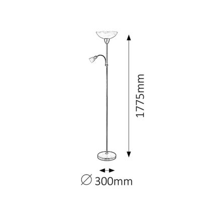 Rabalux - Stehlampe 1xE27/60W+1xE14/40W