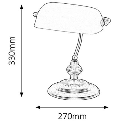 Rabalux - Tischlampe 1xE27/60W/230V