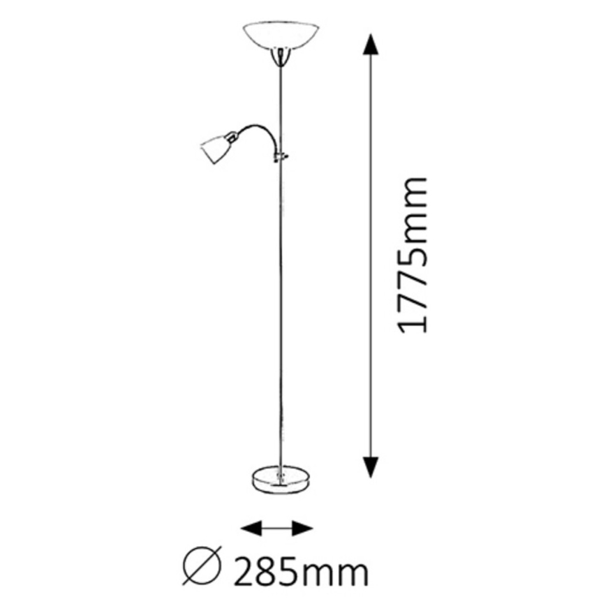 Rabalux - Stehlampe 1xE27/60W+E14/40W