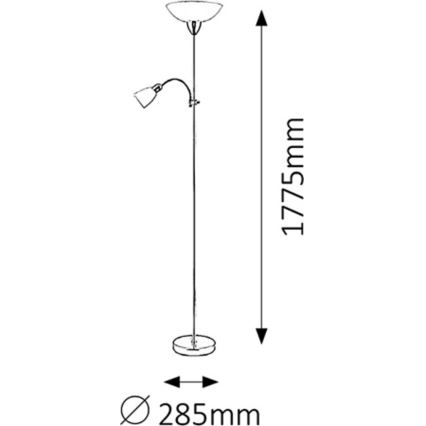 Rabalux - Stehlampe 1xE27/60W+E14/40W