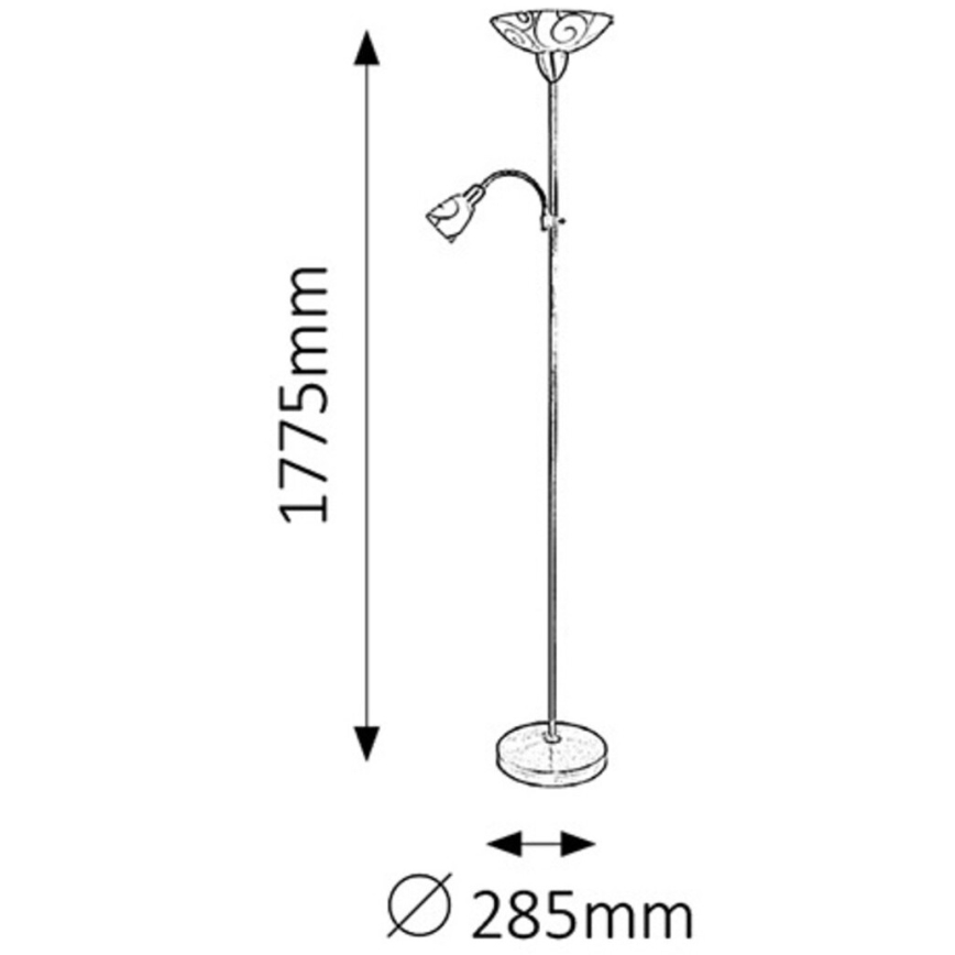 Rabalux - Stehlampe 1xE27/100W + 1xE14/40W