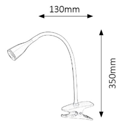 Rabalux - LED Tischlampe mit Clip 1xLED/4,5W/230V