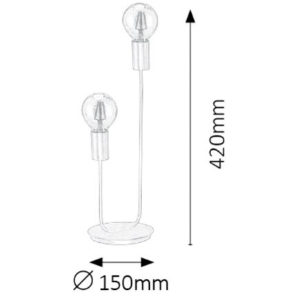 Rabalux - Tischlampe 2xE27/15W/230V
