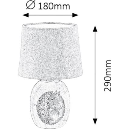 Rabalux - Tischlampe für Kinder 1xE14/40W/230V braun