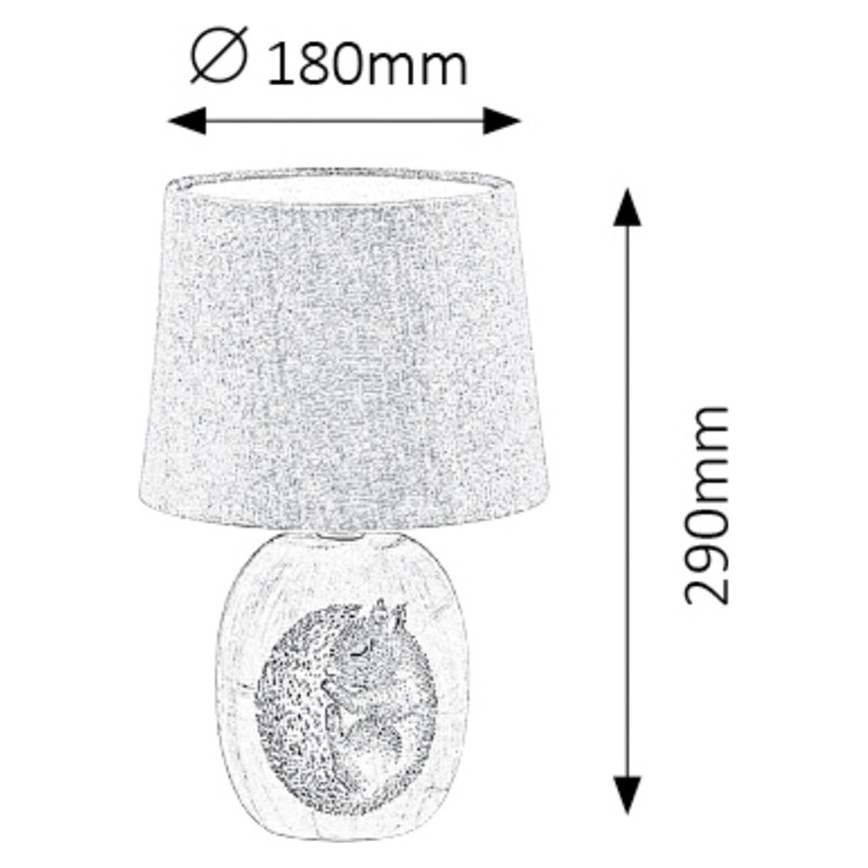 Rabalux - Tischlampe für Kinder 1xE14/40W/230V braun