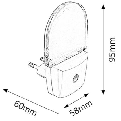 Rabalux - LED Lämpchen in die Steckdose 1xLED/0,5W/230V