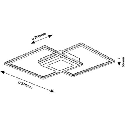 Rabalux - LED Deckenleuchte LED/40W/230V 57x57 cm