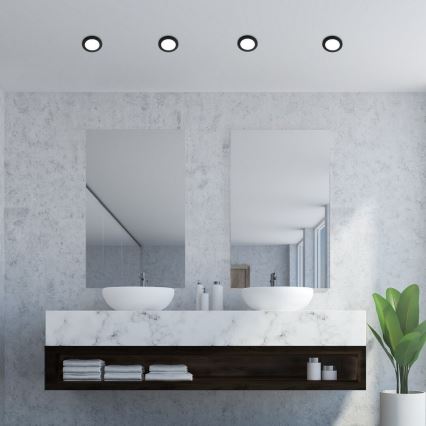 Rabalux - LED Einbauleuchte für Badezimmer LED/3W/230V IP44 Schwarz