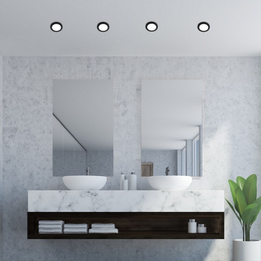 Rabalux - LED Einbauleuchte für Badezimmer LED/3W/230V IP44 Schwarz