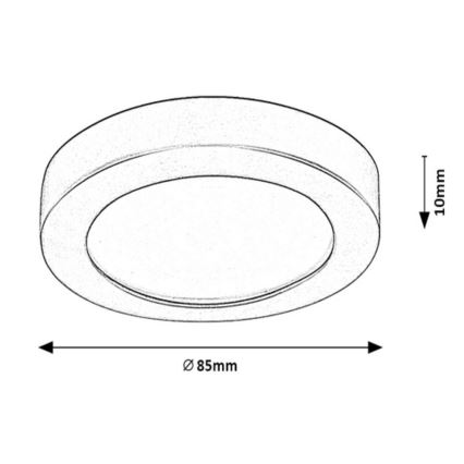 Rabalux - LED Einbauleuchte für Badezimmer LED/3W/230V IP44 Schwarz